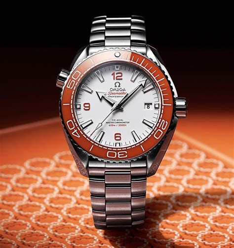 omega seamaster planet ocean automatic with orange markers|omega planet ocean 600m 45.5mm.